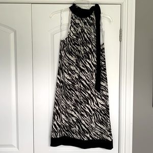 Cream and black dress